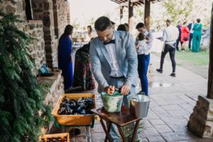 Organización Catering Boda Hambroneta Naroa y Jon carretilla cervecera