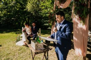 Organización Catering Boda Hambroneta Naroa y Jon maestro ceremonia