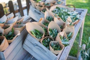 Hambroneta Organizacion Catering Boda Iñigo Jon cajas hojas olivo