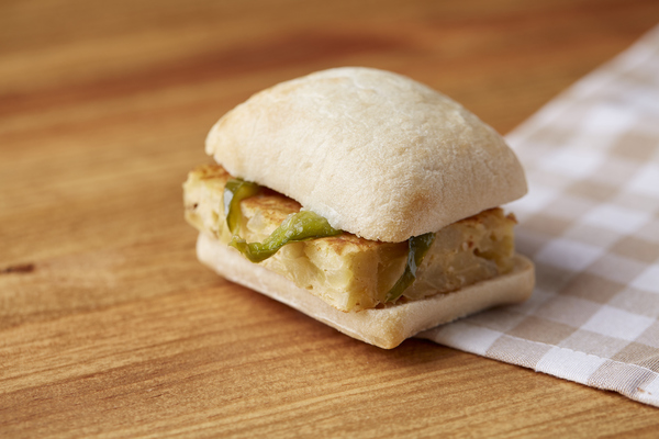 chapata tortilla pimiento